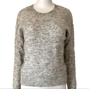 & OTHER STORIES Mohair Wool Blend Crewneck Sweater Gray XS
